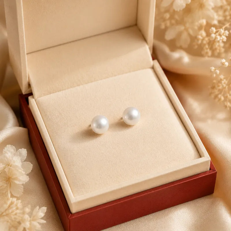 Multi-Size Freshwater Pearl Stud Earrings Set
