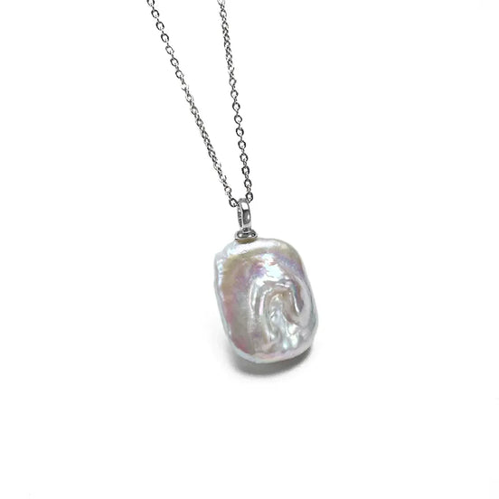 Multigem Embedded Baroque Pearl Necklace