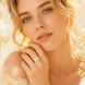 Radiant Gem & Natural Pearl Open Ring