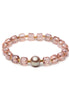 Pink Crystal & Mauve Pearl Bracelet