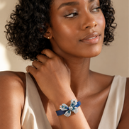 Statement Butterfly Pearl Leather Cuff