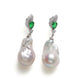 Statement Emerald Baroque Pearl Earrings