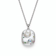 Multigem Embedded Baroque Pearl Necklace
