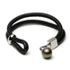 Tahitian Black Pearl Bracelet with Genuine Leather Double Strand