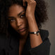 Tahitian Black Pearl Bracelet with Genuine Leather Double Strand