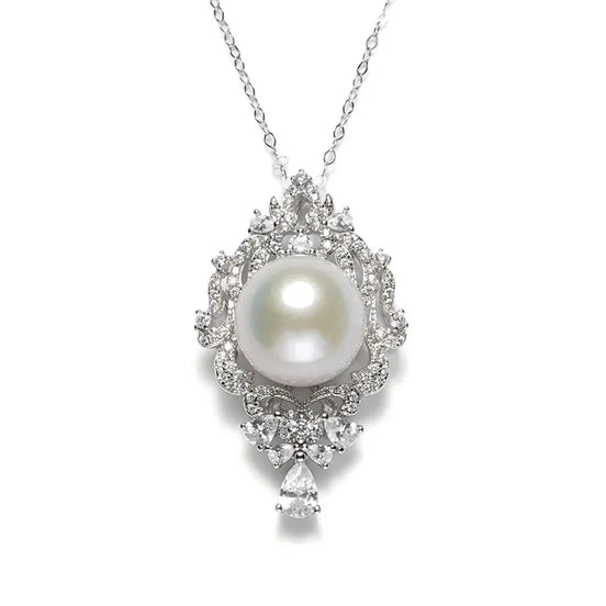 Victoria Vintage Natural Pearl Royal Pendant Necklace
