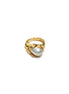 Vintage Gold Baroque Pearl Ring