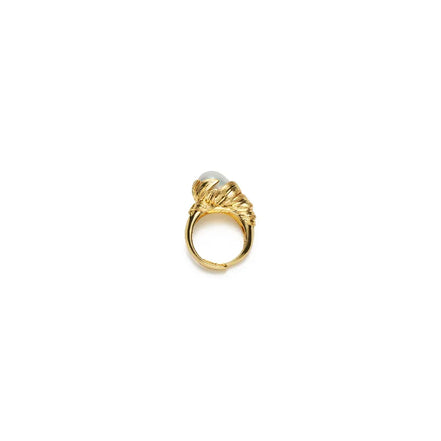 Vintage Gold Baroque Pearl Ring