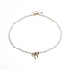 Vintage Gold Bow Natural Pearl Choker Necklace