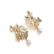 Vintage Golden Butterfly Pearl Earrings