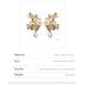 Vintage Golden Butterfly Pearl Earrings