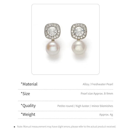Vintage Halo Pearl Drop Earrings