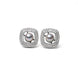 Vintage Halo Pearl Stud Earrings