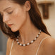Vintage Silver Baroque Pearl Tiger Eye Choker Necklace