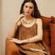 Vintage Tiger's Eye Pearl Necklace