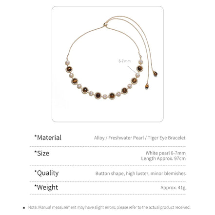 Vintage Tiger's Eye Pearl Necklace