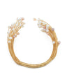 Artisan Wire-Wrapped Pastel Natural Pearl Cuff