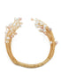 Freshwater nucleus-free colored pearl 4-5mm hand-wound mixed colored pearl open bangle