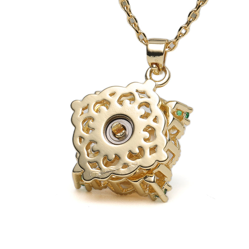 Vintage Emerald & Natural Pearl Pendant Necklace | Bridal & Holiday Gift