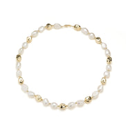Aura Triple-Strand Natural Pearl Necklace