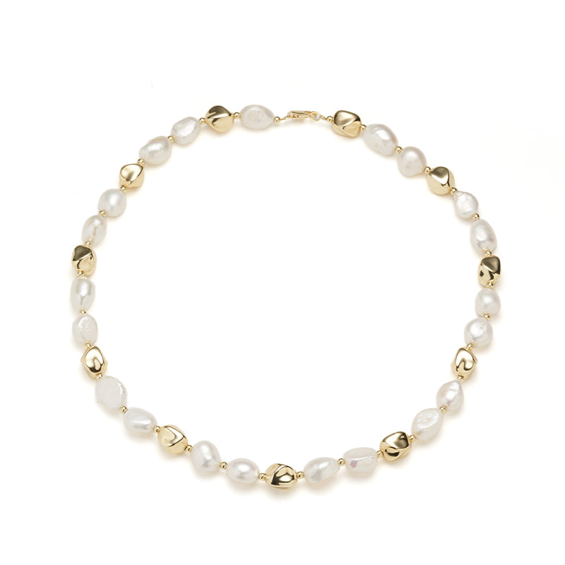 Aura Triple-Strand Natural Pearl Necklace