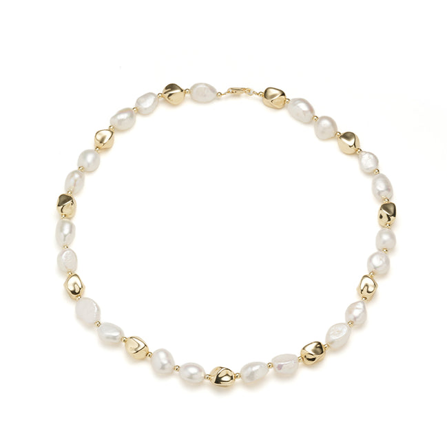Aura Triple-Strand Natural Pearl Necklace