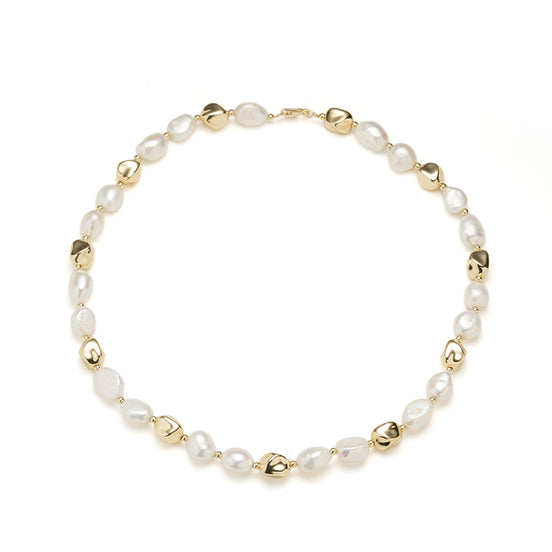 Aura Triple-Strand Natural Pearl Necklace