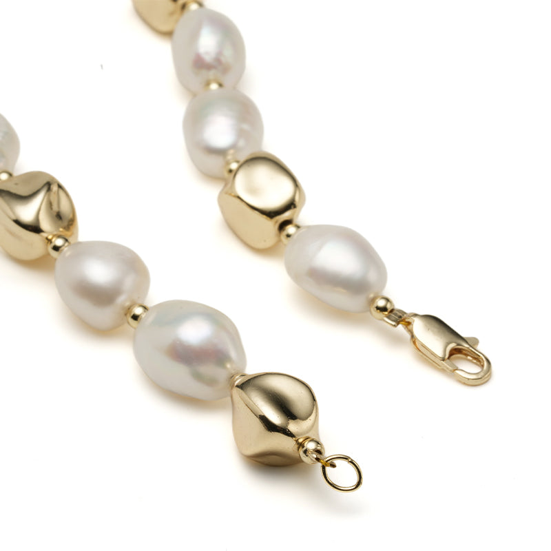 Aura Triple-Strand Natural Pearl Necklace