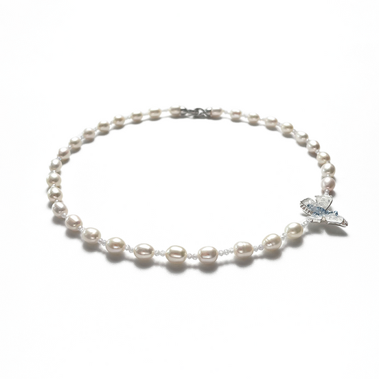 Butterfly Pearl Necklace