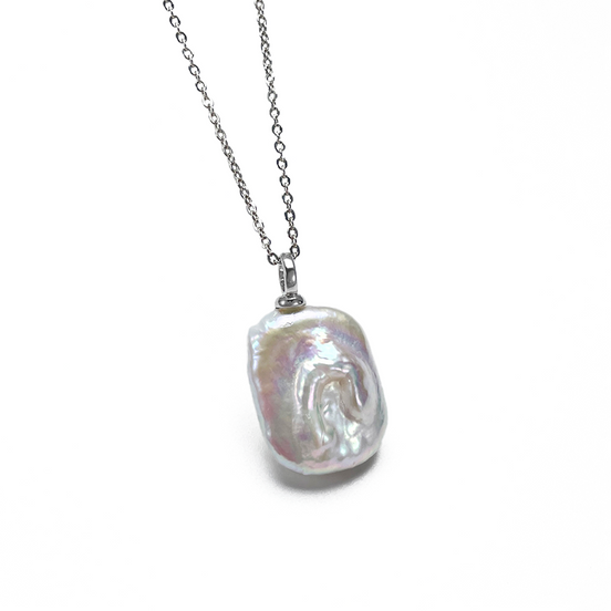 Multigem Embedded Baroque Pearl Necklace