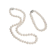 Elysian Classic Natural Pearl Necklace & Bracelet Set