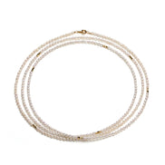 Aura Triple-Strand Natural Pearl Necklace
