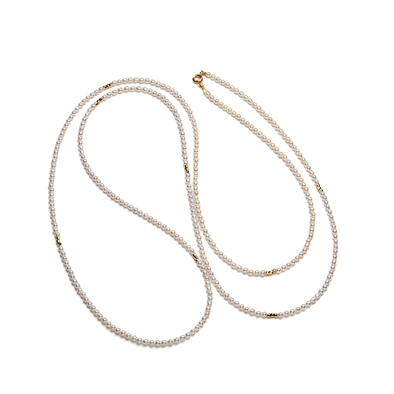 Aura Triple-Strand Natural Pearl Necklace
