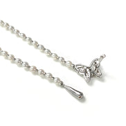 Iris Butterfly Natural Pearl Lariat Necklace