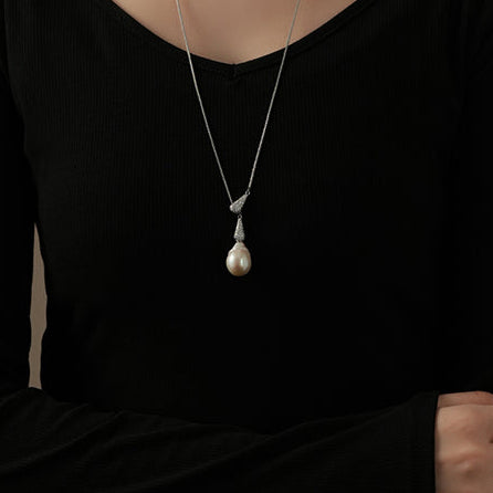 Freshwater Baroque Pearl Necklace Sweater Chain