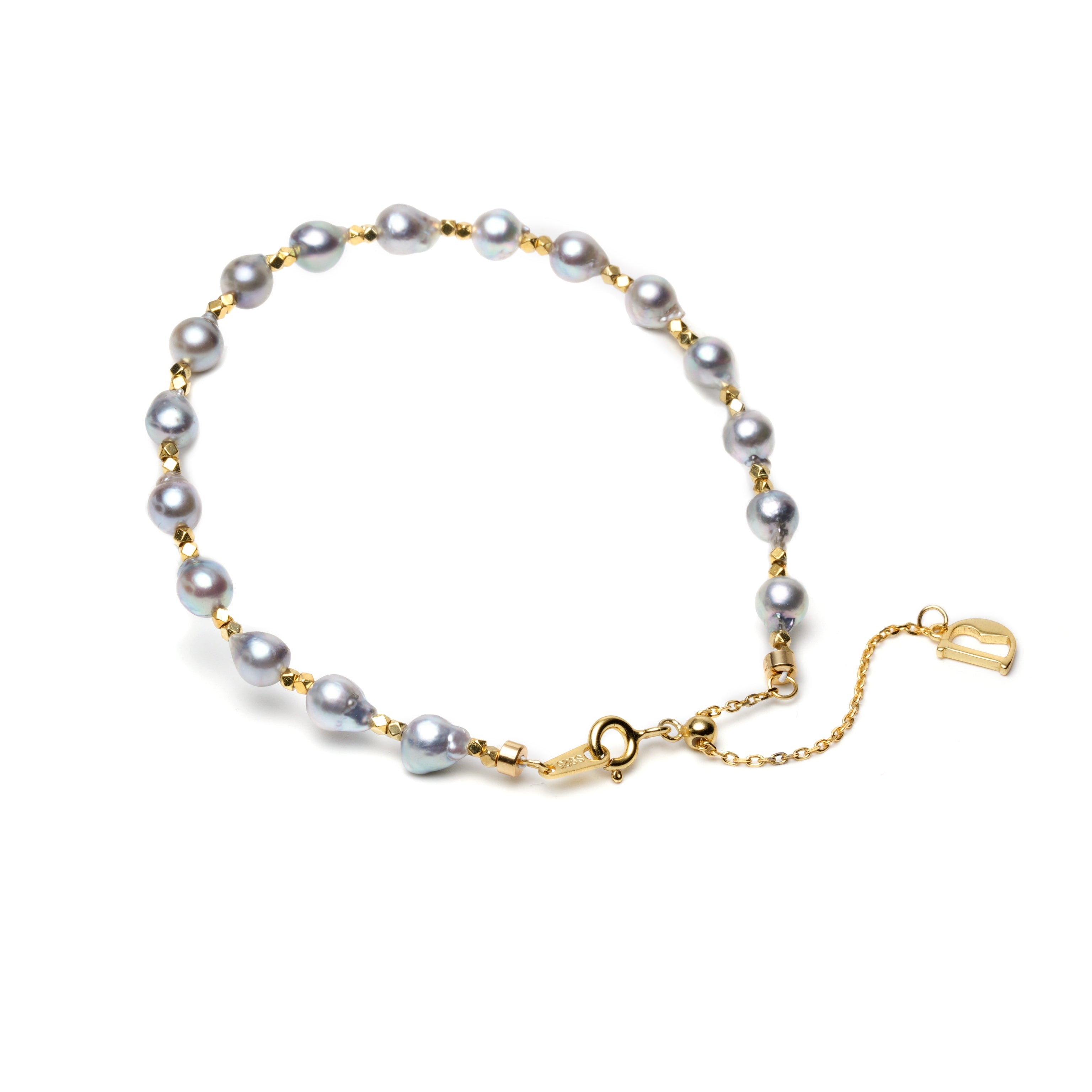 Aurora Grey Natural Pearl Bracelet