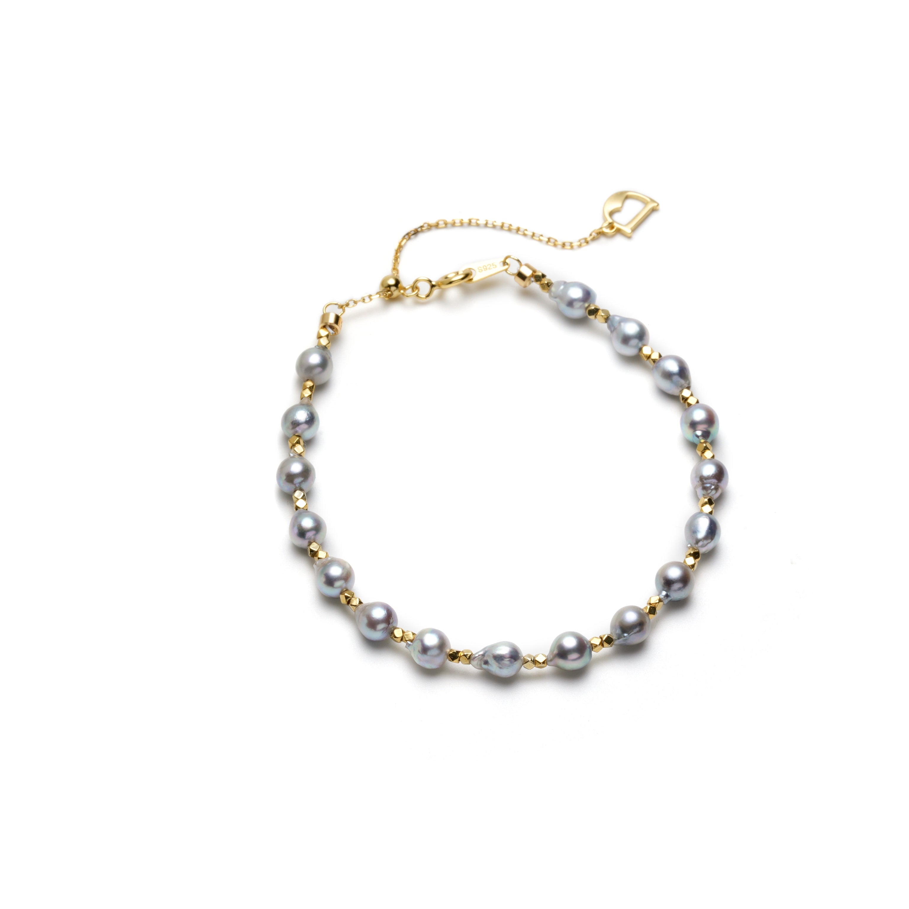 Aurora Grey Natural Pearl Bracelet
