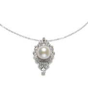 Victoria Vintage Natural Pearl Royal Pendant Necklace