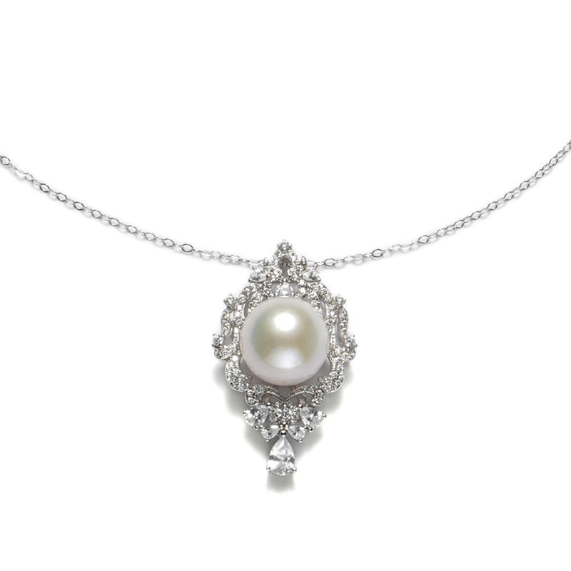 Victoria Vintage Natural Pearl Royal Pendant Necklace