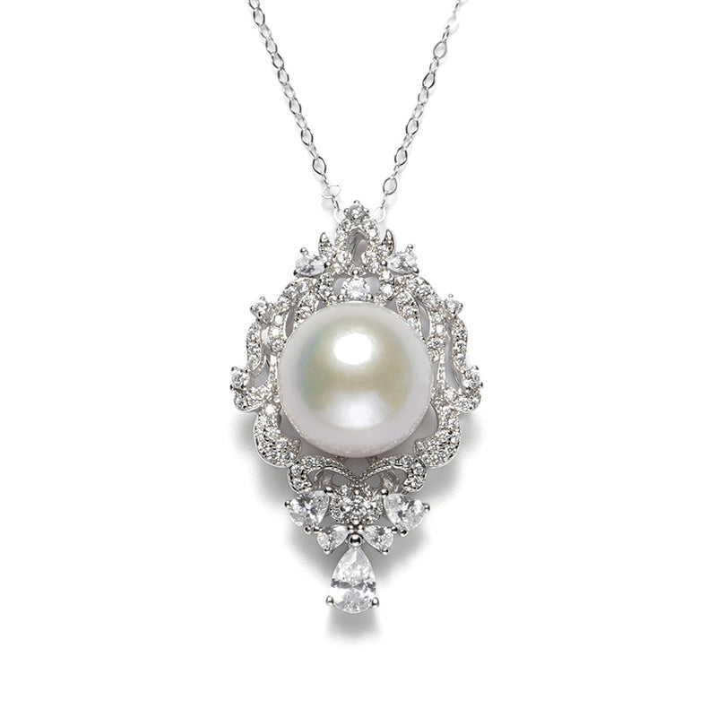 Victoria Vintage Natural Pearl Royal Pendant Necklace