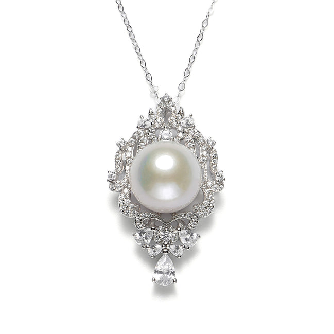 Victoria Vintage Natural Pearl Royal Pendant Necklace