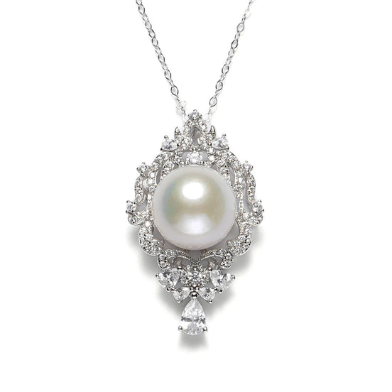 Victoria Vintage Natural Pearl Royal Pendant Necklace