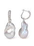 Freshwater Glacier Blue Baroque Earrings