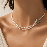 Butterfly Pearl Necklace